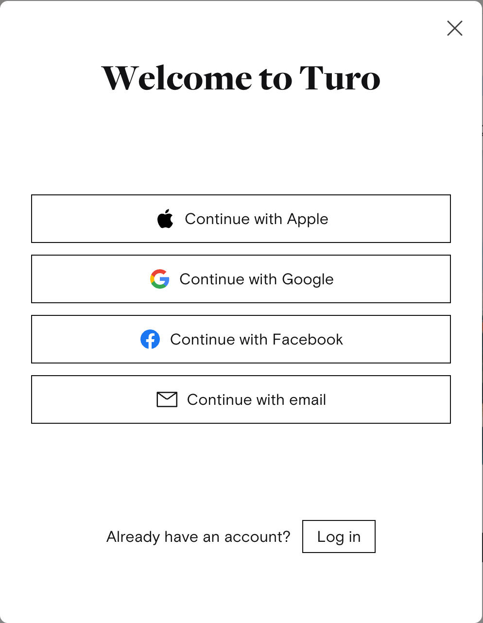 Turo sign up